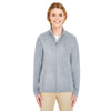 UltraClub Women's Silver Cool & Dry Full-Zip Microfleece