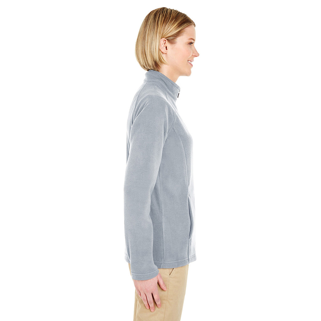 UltraClub Women's Silver Cool & Dry Full-Zip Microfleece