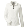 UltraClub Women's Winter White Cool & Dry Full-Zip Microfleece