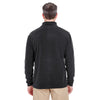 UltraClub Men's Black Cool & Dry Full-Zip Microfleece