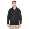 UltraClub Men's Black Cool & Dry Full-Zip Microfleece