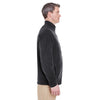 UltraClub Men's Black Cool & Dry Full-Zip Microfleece