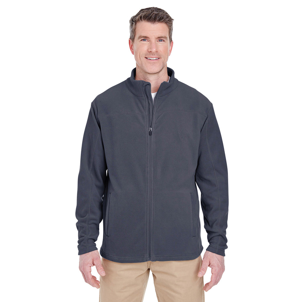 UltraClub Men's Flint Cool & Dry Full-Zip Microfleece