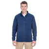 UltraClub Men's Navy Cool & Dry Full-Zip Microfleece