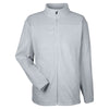 UltraClub Men's Silver Cool & Dry Full-Zip Microfleece