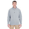 UltraClub Men's Silver Cool & Dry Full-Zip Microfleece