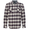 Burnside Men's White/Red Yarn-Dyed Long Sleeve Flannel Shirt