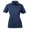 UltraClub Women's Navy Cool & Dry Mesh Pique Polo