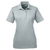 UltraClub Women's Silver Cool & Dry Mesh Pique Polo