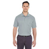 UltraClub Men's Silver Cool & Dry Mesh Pique Polo with Pocket