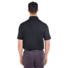 UltraClub Men's Black/Red Cool & Dry Two-Tone Mesh Pique Polo