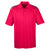 UltraClub Men's Red/Charcoal Cool & Dry Two-Tone Mesh Pique Polo