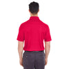 UltraClub Men's Red/Charcoal Cool & Dry Two-Tone Mesh Pique Polo