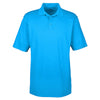 UltraClub Men's Coast Cool & Dry Jacquard Stripe Polo