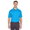 UltraClub Men's Coast Cool & Dry Jacquard Stripe Polo