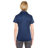 UltraClub Women's Navy Cool & Dry Jacquard Stripe Polo