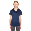 UltraClub Women's Navy Cool & Dry Jacquard Stripe Polo