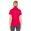 UltraClub Women's Red Cool & Dry Jacquard Stripe Polo