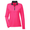 UltraClub Women's Heliconia Cool & Dry Sport Quarter-Zip Pullover