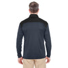 UltraClub Men's Flint/Black Cool & Dry Sport Colorblock Quarter-Zip Pullover