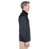 UltraClub Men's Flint/Black Cool & Dry Sport Colorblock Quarter-Zip Pullover