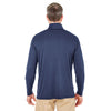 UltraClub Men's Navy Striped Quarter-Zip Pullover