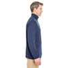 UltraClub Men's Navy Striped Quarter-Zip Pullover