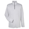 UltraClub Men's Silver Striped Quarter-Zip Pullover