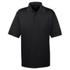 UltraClub Men's Black Cool & Dry Jacquard Performance Polo