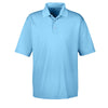 UltraClub Men's Columbia Blue Cool & Dry Jacquard Performance Polo