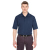 UltraClub Men's Navy Cool & Dry Jacquard Performance Polo