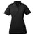 UltraClub Women's Black Cool & Dry Jacquard Performance Polo