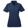 UltraClub Women's Navy Cool & Dry Jacquard Performance Polo