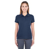 UltraClub Women's Navy Cool & Dry Jacquard Performance Polo