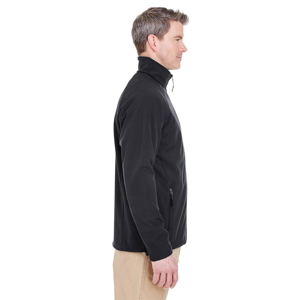 UltraClub Men's Black Soft Shell Jacket