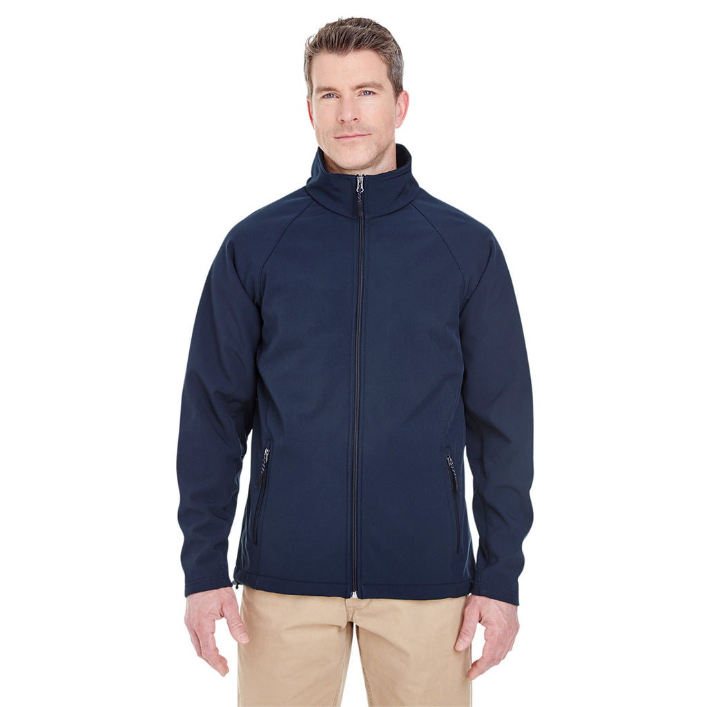 UltraClub Men's Navy Soft Shell Jacket