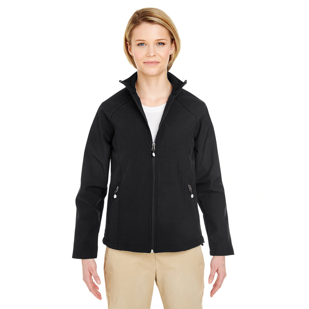 UltraClub Women's Black Soft Shell Jacket