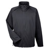 UltraClub Men's Black Two-Tone Soft Shell Jacket