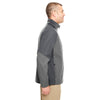 UltraClub Men's Ice Grey/Charcoal Two-Tone Soft Shell Jacket