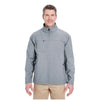 UltraClub Men's Medium Grey Ripstop Soft Shell Jacket with Cadet Collar