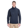 UltraClub Men's Navy Ripstop Soft Shell Jacket with Cadet Collar