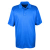 UltraClub Men's Royal Cool & Dry Elite Mini-Check Jacquard Polo