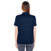 UltraClub Women's Navy Cool & Dry Elite Mini-Check Jacquard Polo