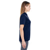 UltraClub Women's Navy Cool & Dry Elite Mini-Check Jacquard Polo