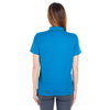 UltraClub Women's Pacific Blue Cool & Dry Elite Mini-Check Jacquard Polo