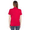 UltraClub Women's Red Cool & Dry Elite Mini-Check Jacquard Polo