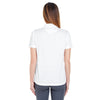 UltraClub Women's White Cool & Dry Elite Mini-Check Jacquard Polo