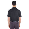 UltraClub Men's Black Platinum Performance Jacquard Polo with TempControl Technology