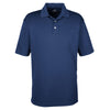 UltraClub Men's Navy Platinum Performance Jacquard Polo with TempControl Technology