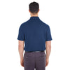 UltraClub Men's Navy Platinum Performance Jacquard Polo with TempControl Technology